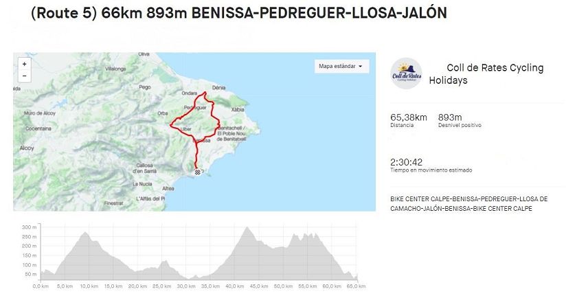 Route 5 BENISSA-JALÓN